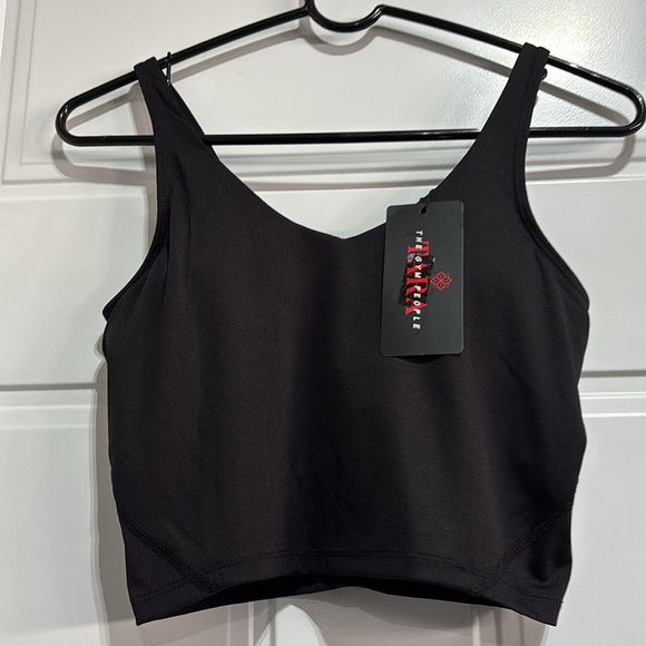 TARA The Gym People Long line,v-neck removable pads shelf bra,full coverage - Picture 3 of 3